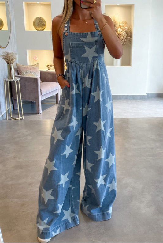 The Stars Align Star Overalls DENIM (S-Xl)