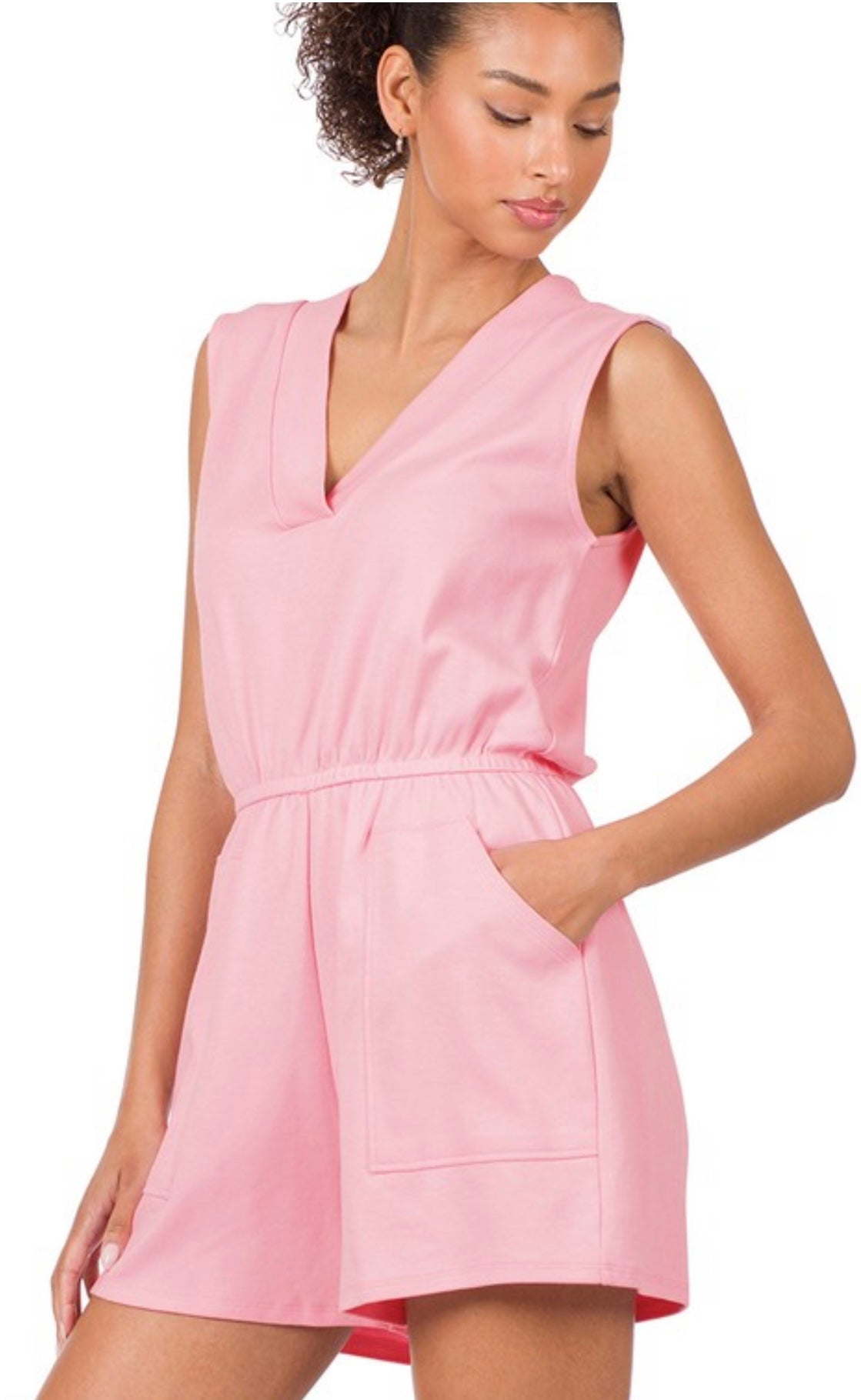 Ready for Anything Dusty Pink Romper (S-Xl)